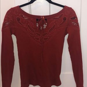 FREE PEOPLE size XS long sleeve dressy top